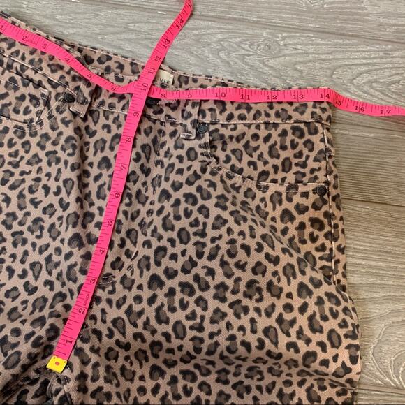 NWT Rebecca Taylor ocelot leopard print jeans Sz 27 - Picture 5 of 8